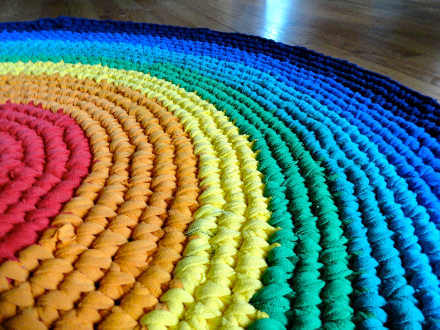 RESERVED for AuctionForPasha -- Do NOT Buy -- Rainbow Recycled T-Shirt Rag Rug