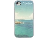 Iphone 4 4s and 5 case - Aloha - Hawaii - Oahu - blue - phone accessory - Aloha Iphone case