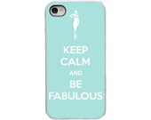 Iphone 4 4s and 5 case - Audrey Hepburn quote - Keep calm and be fabulous - Tiffany blue case - As seen in Rocky Mountain Bride magazine