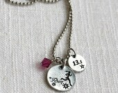 Running Charm Necklace Flower Power Marathon Runner Girl