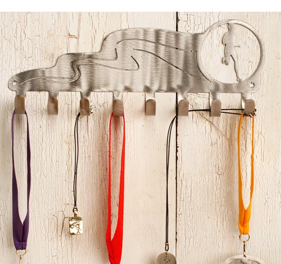 Running Guy Marathon Runner  Race Medal Display Rack