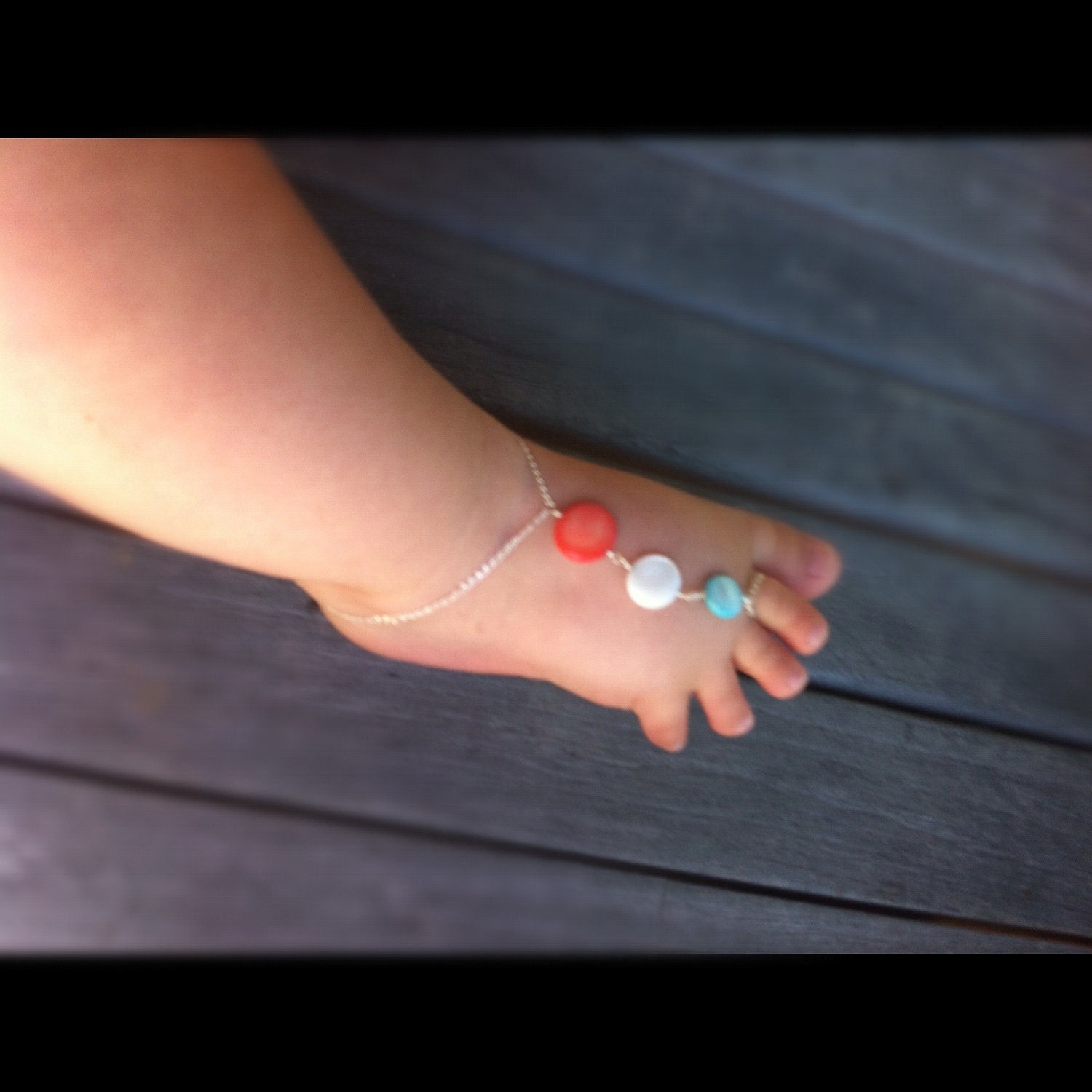 baby barefoot sandal, baby jewelry, baby, ankle bracelet, baptism, new baby gift, shell and sterling silver, baby girl gift, flower girl 