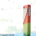 iPhone 4, 4S case - Color Block Stud - Orange / Green / Silver studs