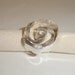 OOAK Rose ring, silver plated ring, bronze ring, handmade ring.