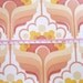 Super Cute Pink Vintage Wallpaper Roll - Yellow Flower Retro Pattern 1970s Europe - A Full Roll 10m