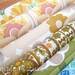 Super Cute Pink Vintage Wallpaper Roll - Yellow Flower Retro Pattern 1970s Europe - A Full Roll 10m