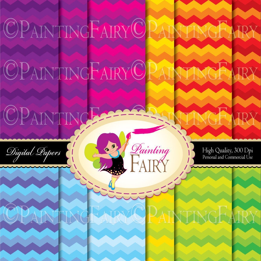 Cinco De Mayo Rainbow chevron digital paper Colorful background Vibrant color printable DIY Paper pack Personal Commercial Use pf00028-1
