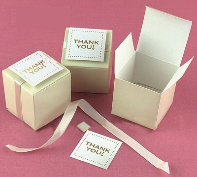 Favor Box, Thank You Box, Wonderful White Wedding Favor Boxes (50 pcs) Printable Favor Kit