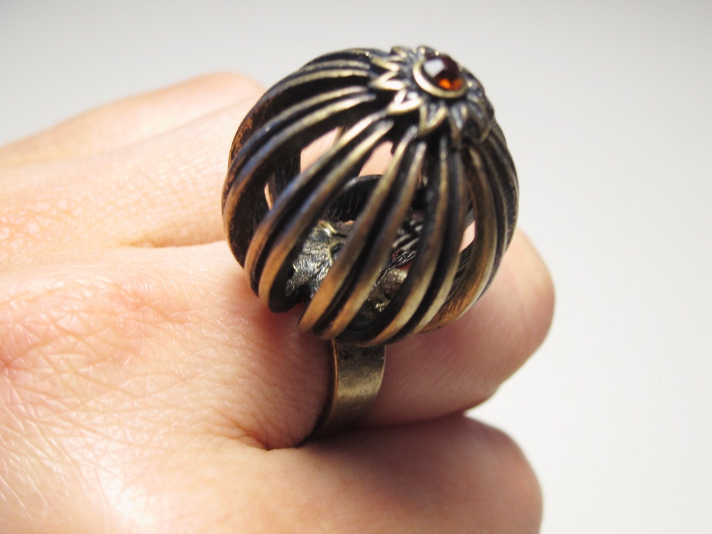 Bird cage necklace OR ring