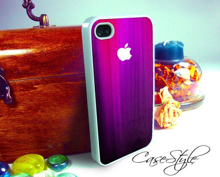 iPhone 4 case, iPhone 4s case, white case for iPhone 4, Wood W03 . Also available in Black .Includes a screen protector for free