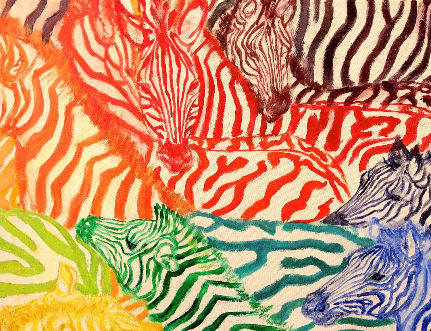 Items similar to Many colored zebras or Z color wheel on Etsy