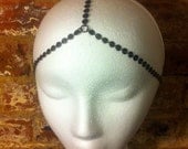 Women's dark silver head piece