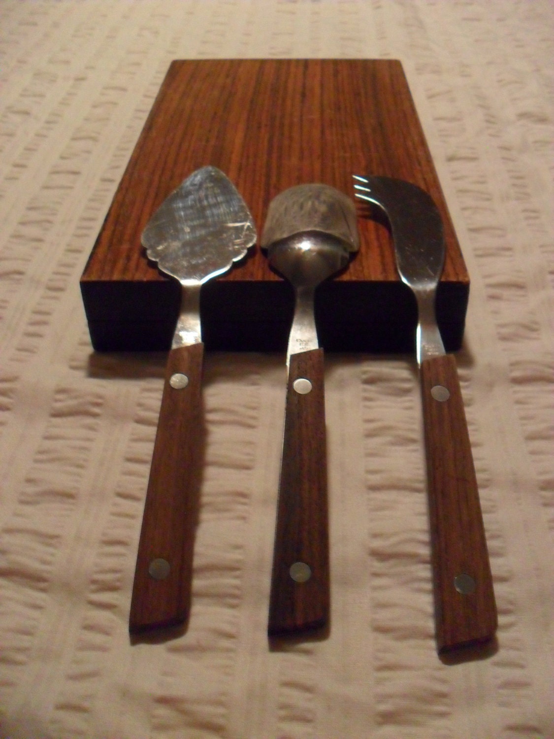 knife modern Case Vintage Modern Knife Century  Wood Stainless Mid Cheese Set  set cheese in