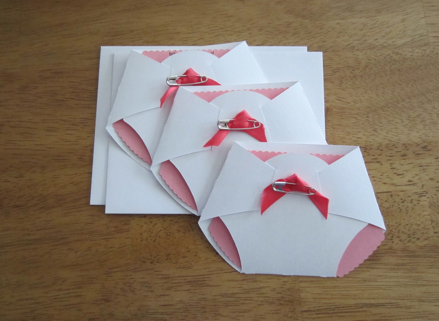 Handmade Baby Shower Invitation - Diaper