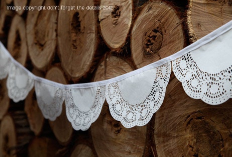 paper doily bunting - great for a "Vintage" look