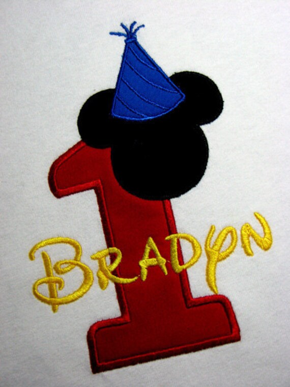 personalized mickey mouse birthday shirt