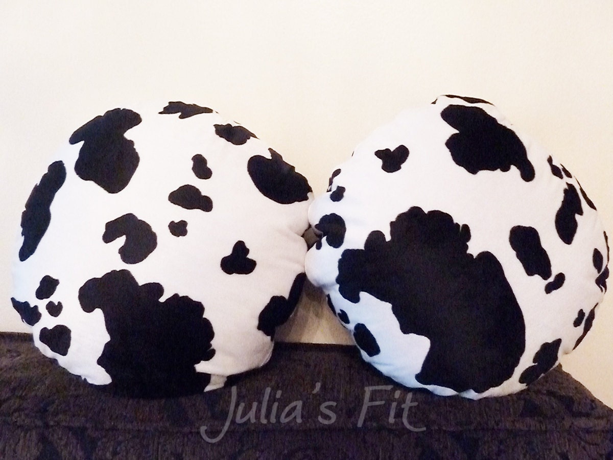 faux cow print pillows