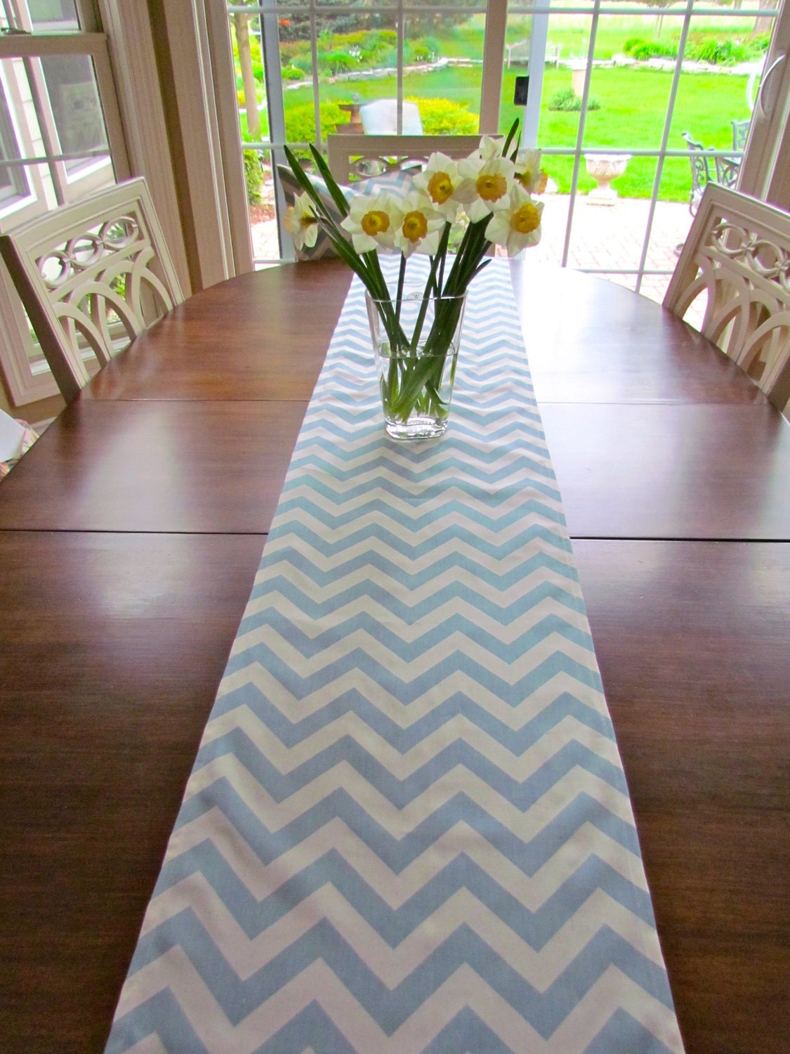 Spa BLUE TABLE RUNNER Wedding Showers 13 x 72 by SayItWithPillows