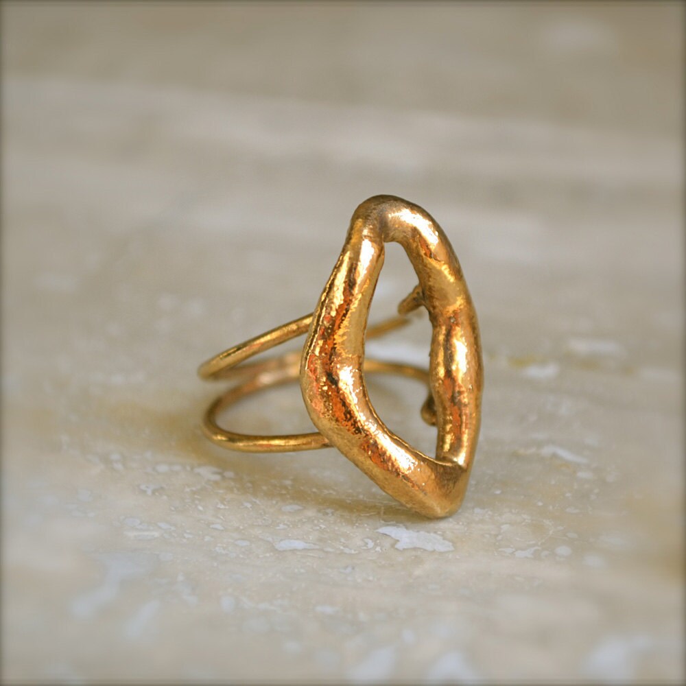 Gold Ring Open Oval