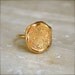 Large Gold Textured Ring
