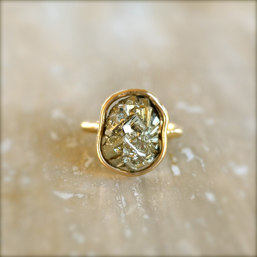 Pyrite Gold Ring