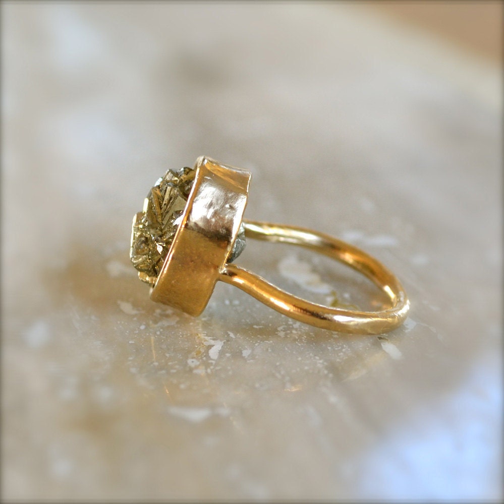 Pyrite Gold Ring
