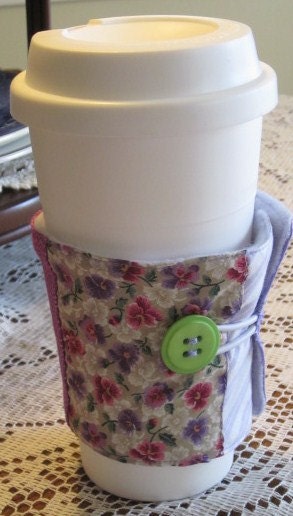 COZY  Cup CUFF purples/lavender QUILTED