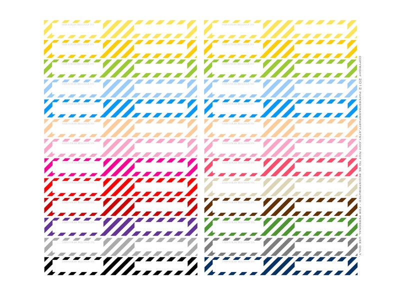 25 Princess PINK Paper Straws Pink and White Striped Straws - Pink Straws w/ DIY Straw Flag PDF Printable Paper Straws Party