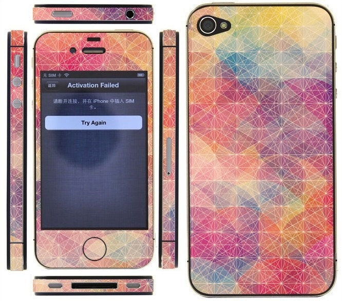 Tuya--iPhone 5 decal iphone 5 cover  iPhone skin iPhone Decal iPhone Stickers  Apple Decal for Apple iPhone 4 iPhone 4S mac decals