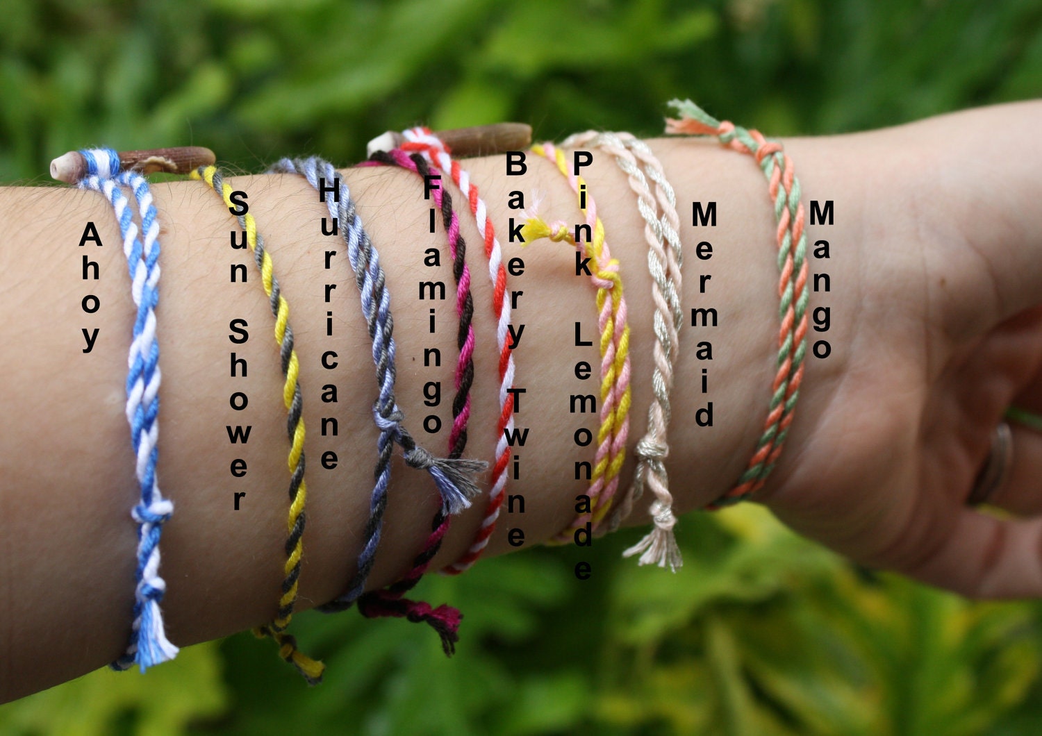 Sea Urchin Friendship Bracelet - Yellow Grey - Sun Shower