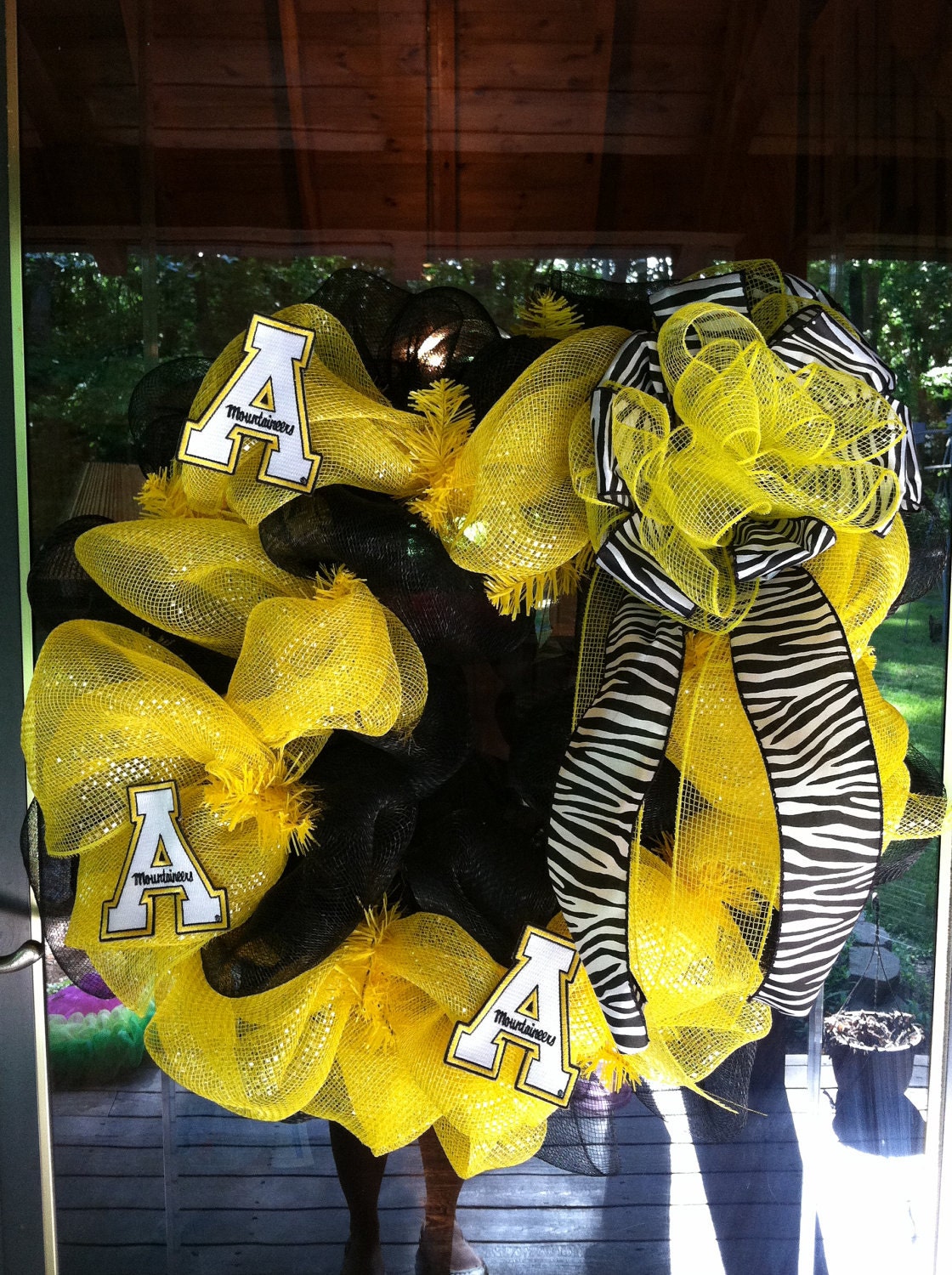Appalachian State University Mesh Wreath