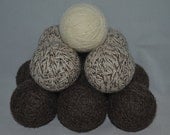 Large Wool Dryer Balls Set of 4  2.25 Ounces Each - Triple Felted
