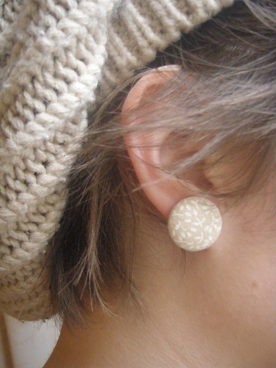 Tom Hiddleston LOKI'D Fabric Button Earrings