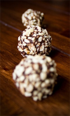 Rich Chocolate Truffles coated in Mixed Nuts ( other nuts available) - Bag of 12