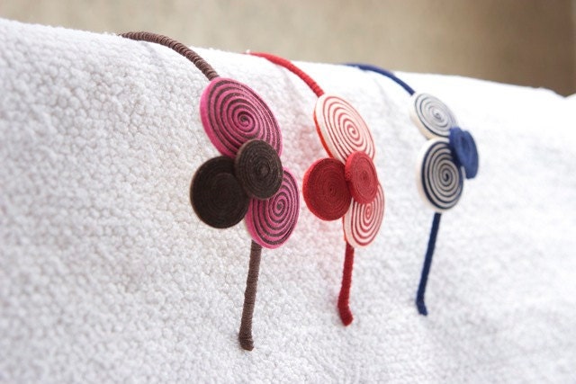 Piruleta Headband - Suede handmade lollipop styled headband