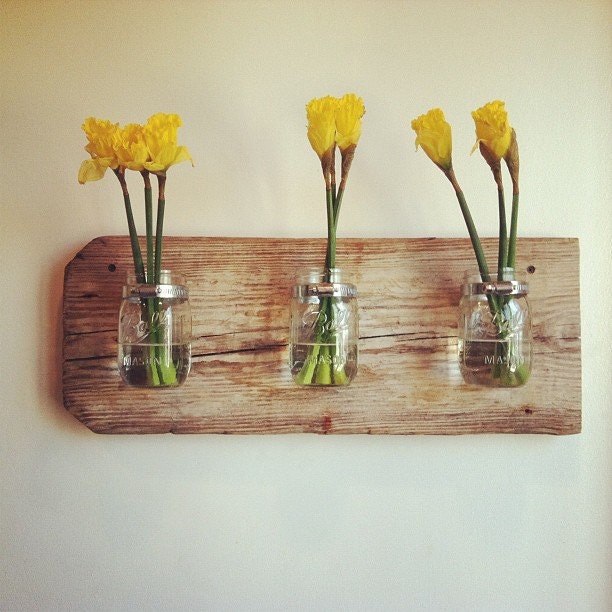 Mason Jar Wall Planter