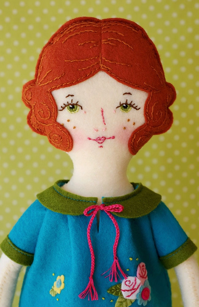 Rosie - PDF Pattern Wool Felt Doll