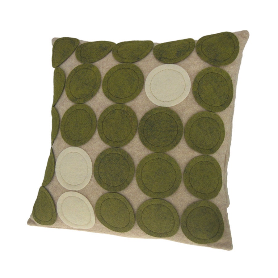 Wool Blend Felt Pillow, Made to Order - Dotty