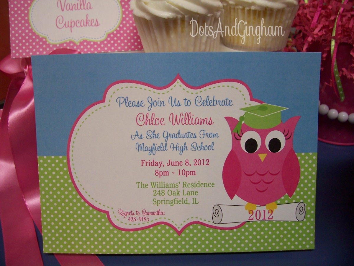 Graduation Invitation Kindergarten Graduation Invitation Graduation Owl Invitation Printable Graduation Invitation