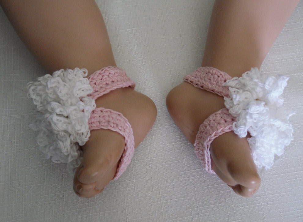 Baby Barefoot Sandals by Lilibugs on Etsy