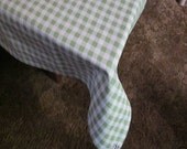 Tablecloth Farmhouse Style Green Check 55x82