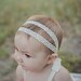 White Double Lace Headband