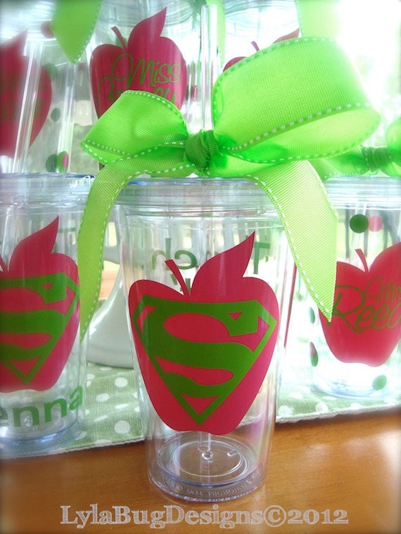 I Teach...What's Your Superpower Teacher Appreciation 16oz Personalized Acrylic Tumbler