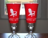 Lake Life Red Solo Cup Wine Glasses - Perfect for summer drinks at the Lake