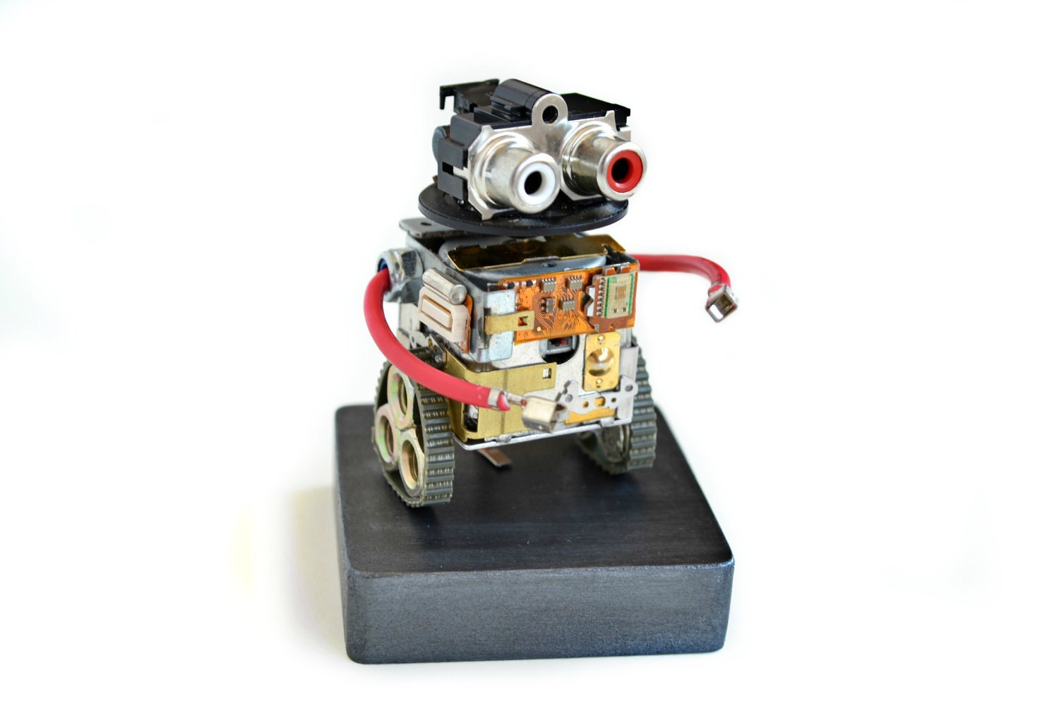 Wall e robot, Disney, small collectible, electronic, miniature, recycled computer parts, unique gift