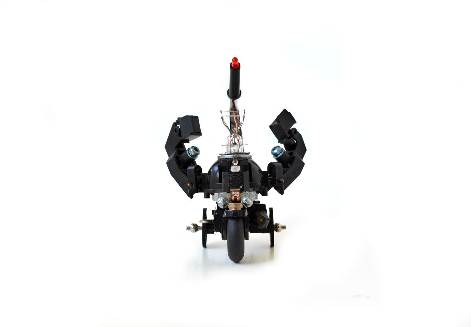 Alien Scorpion Robot steampunk recycled assemblage black sting insect