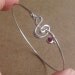 Music Note Bangle Bracelet, Simple Everyday Jewelry, Elegant gift, Bridesmaid Gift, Bridal Wedding Jewelry