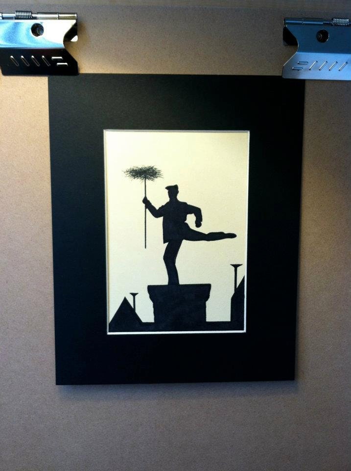 Disney Mary Poppins Chimney Sweep Silhouette