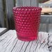 Cute bright pink retro glass bubble candle holder