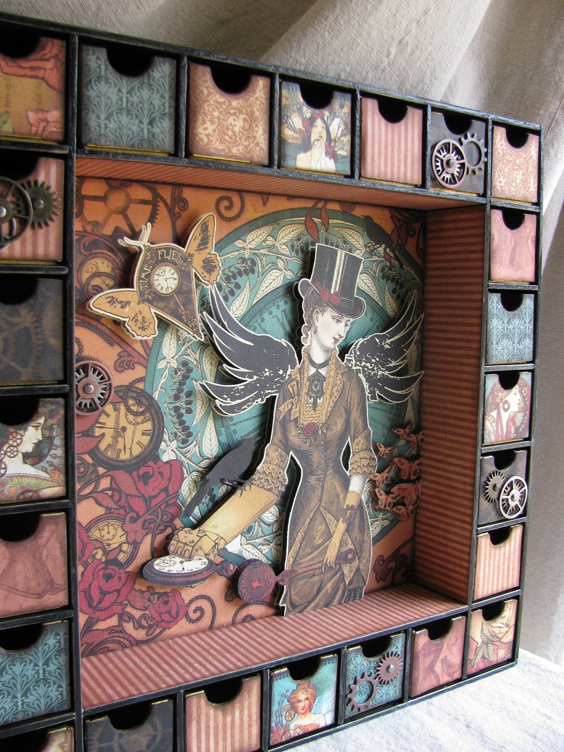 Steampunk Advent Calendar/Shadow Box